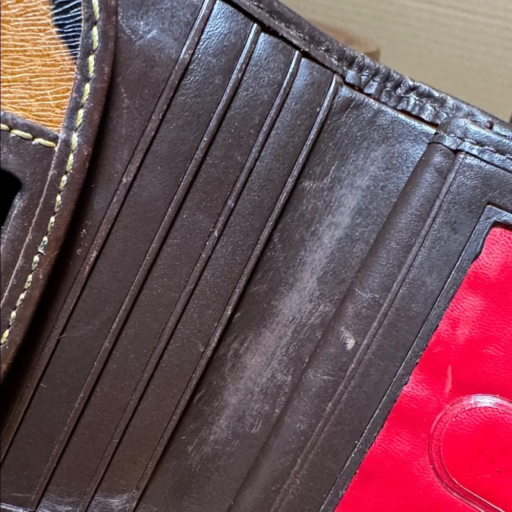 RARE VINTAGE DOONEY & BOURKE LEATHER ZEBRA PRINT WALLET - Picture 15 of 16